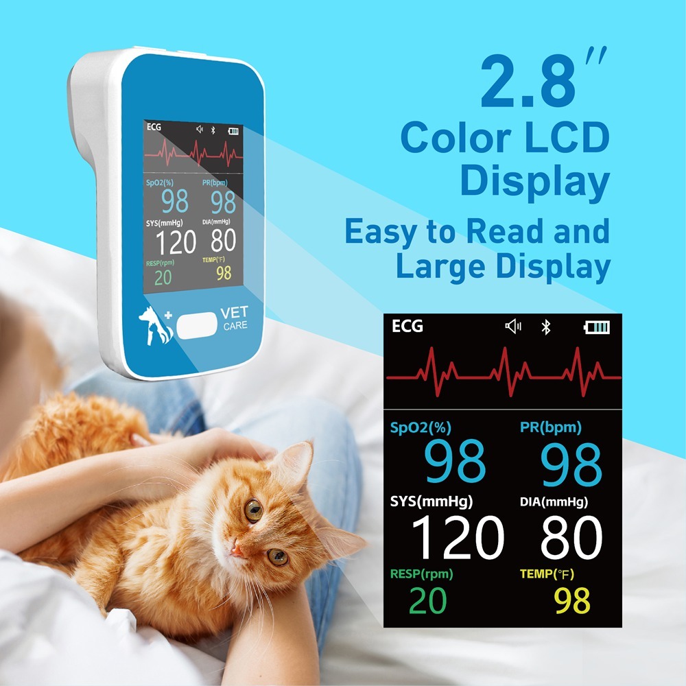 Veterinary Monitor for Cat Dog 6 Parameters AM6200 Vet Mini Monitor Multi-parameter Clinic Vet Hospital Use