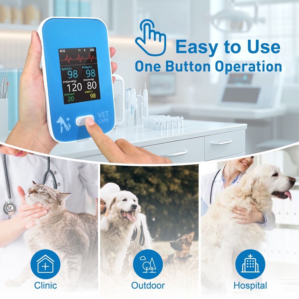 Berry Veterinary Handheld Pulse Oximeter for dog cat horse  hot sale Veterinary Multi-parameter Vet Monitor