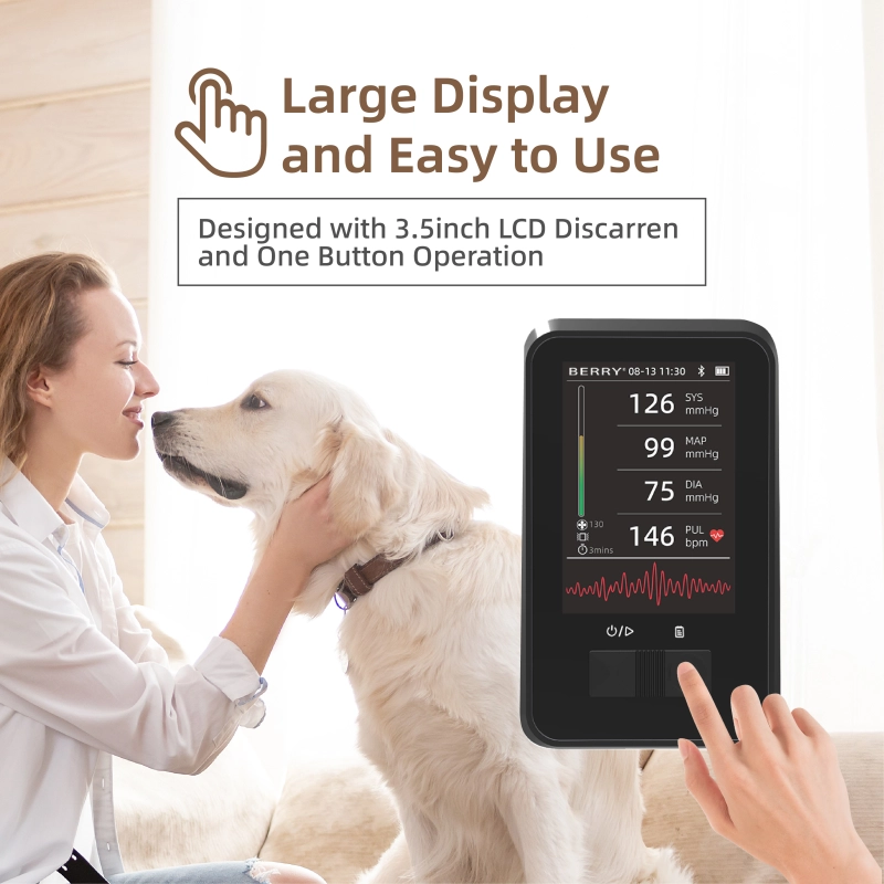Pepultech BMN35 Veterinary Blood Pressure Monitor BP Monitor for Cat Dog Small Animal Pulse Rate Rechargeable Bluetooth APP