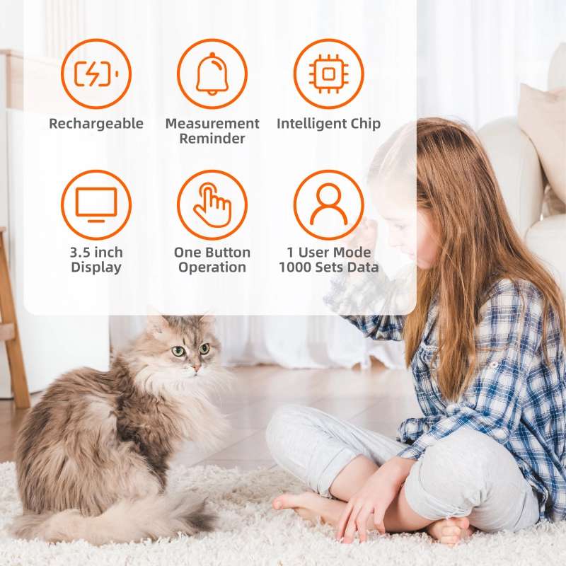 Pepultech BMN35 Veterinary Blood Pressure Monitor BP Monitor for Cat Dog Small Animal Pulse Rate Rechargeable Bluetooth APP