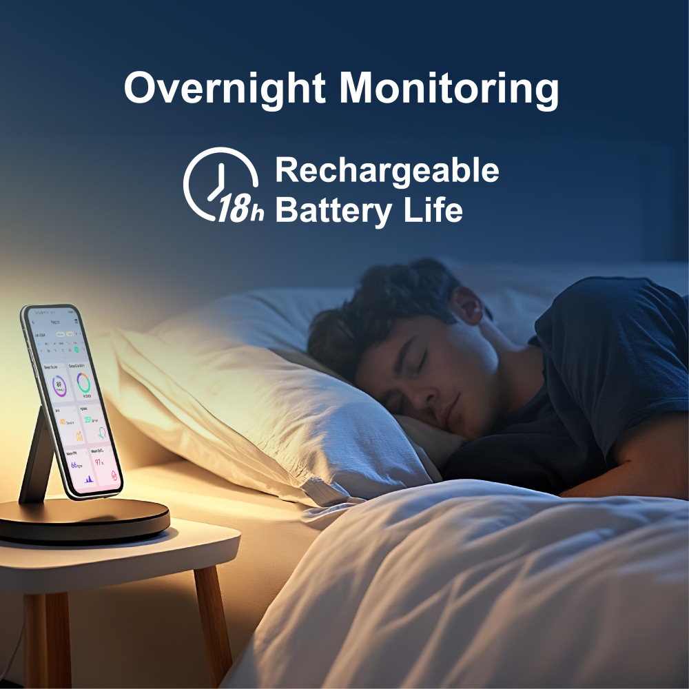 Pepultech Continuous Wrist Pulse Oximeter, Blood Oxygen Saturation Monitor with Smart reminder, Bluetooth，Sleep Screening Monitor