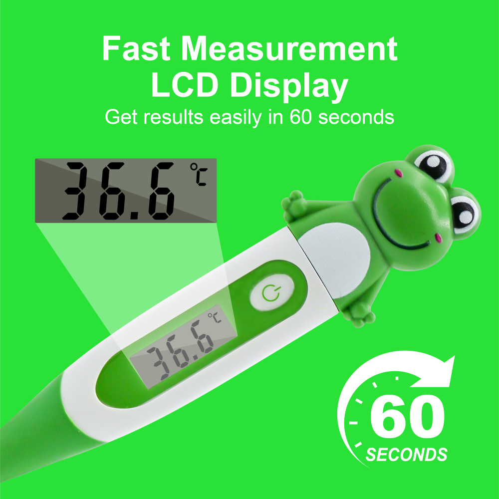 Digital Thermometer for Adults & Kids, Cartoon Design Oral Thermometer for Babies, Accurate Body Temperature Reading in 60 Seconds,with Fever Alert Sound Feature - 3 Pack，holiday gifts