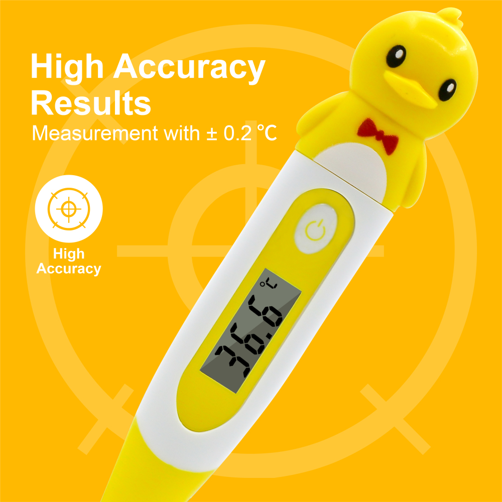 Digital Thermometer for Adults & Kids, Cartoon Design Oral Thermometer for Babies, Accurate Body Temperature Reading in 60 Seconds,with Fever Alert Sound Feature - 3 Pack，holiday gifts
