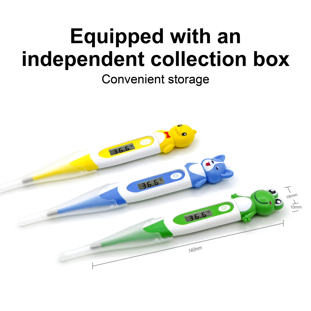 Digital Thermometer for Adults & Kids, Cartoon Design Oral Thermometer for Babies, Accurate Body Temperature Reading in 60 Seconds,with Fever Alert Sound Feature - 3 Pack，holiday gifts