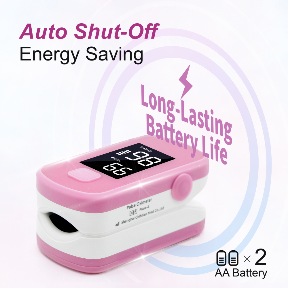 Pepultech Pink Fingertip Pulse Oximeter,Blood Oxygen Saturation Monitor for Kids Adults, High Accuracy O2 Meter for All Skin,Battery and Lanyard Included (Pink)