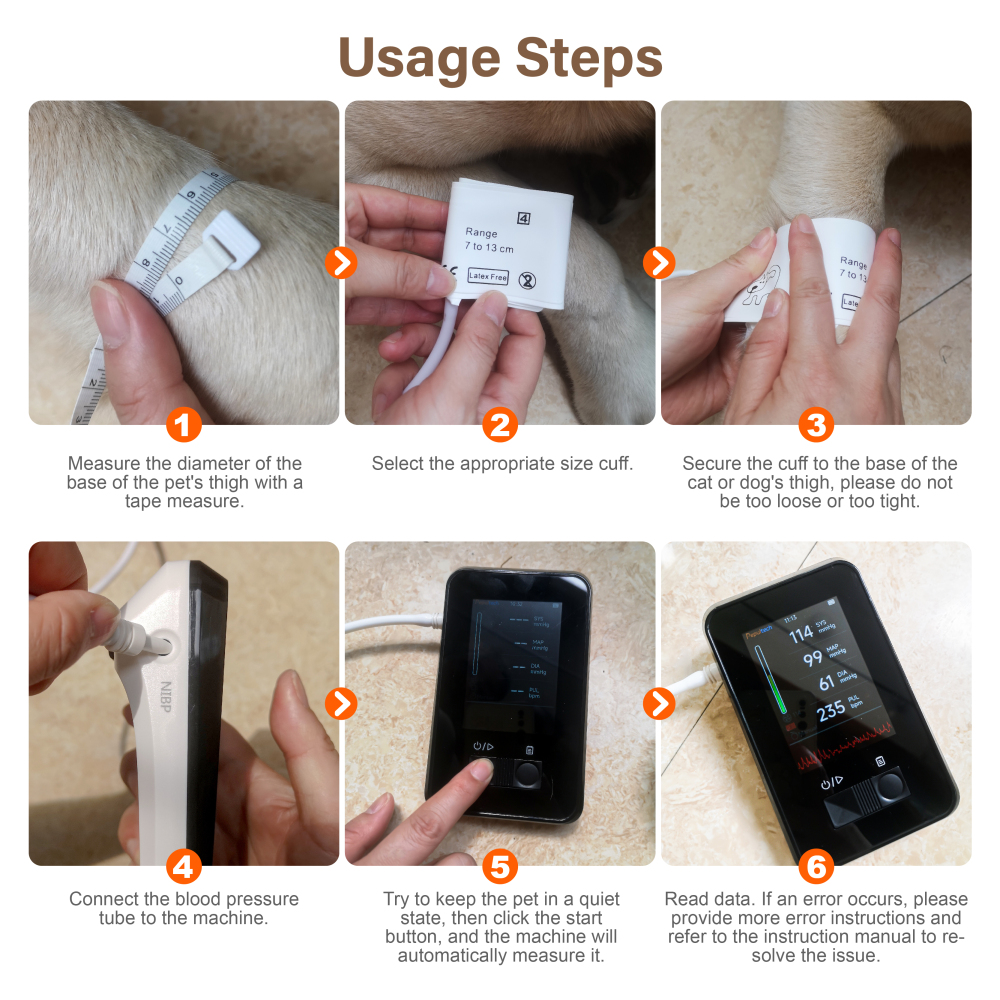 Pepultech BMN35 Veterinary Blood Pressure Monitor BP Monitor for Cat Dog Small Animal Pulse Rate Rechargeable Bluetooth APP Veterinary Blood Pressure Monitor, Automatic Digital BP Machine for Dogs Cat,Silent Operation Feline Blood Pressure Monitor,3.5 inc