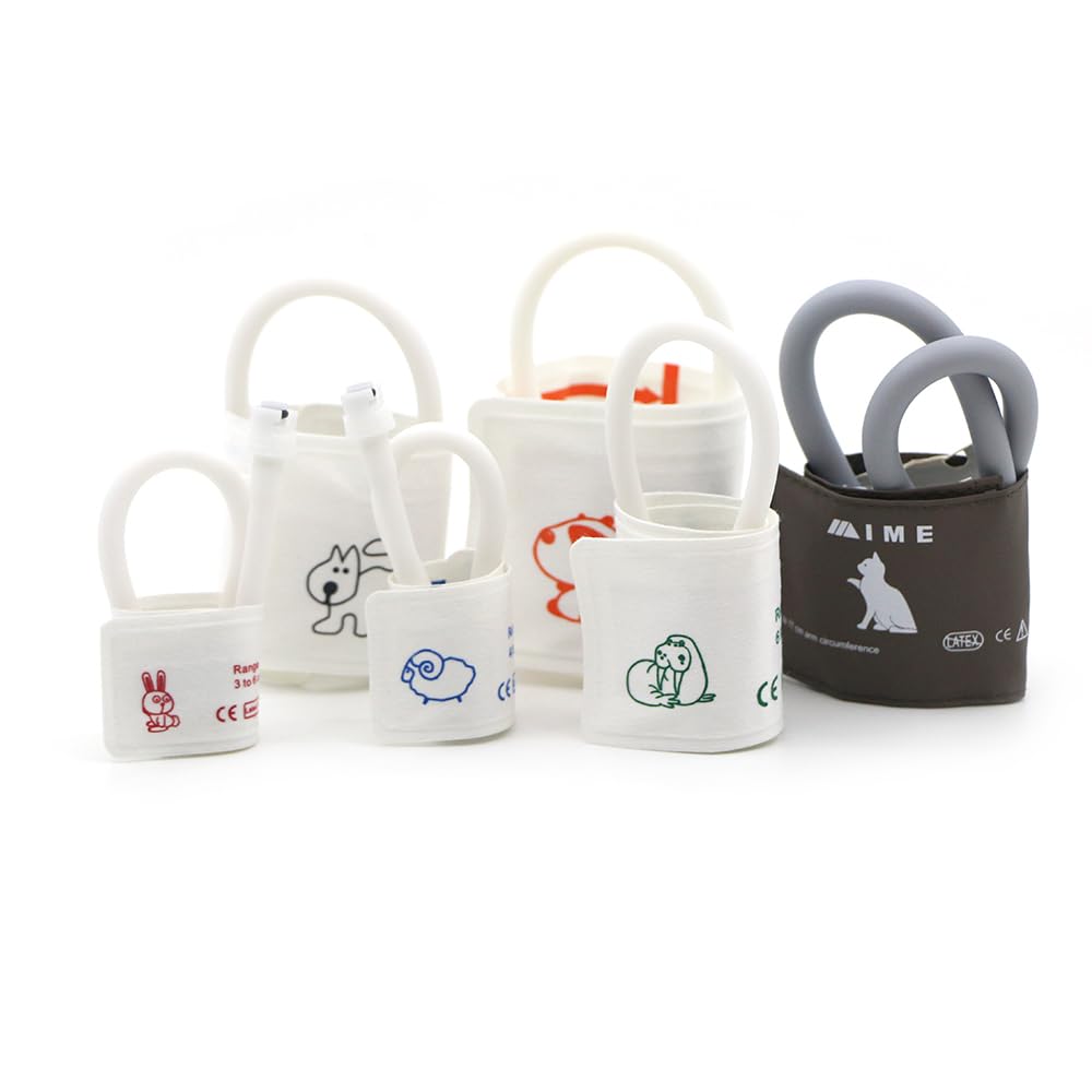 Durable Veterinary Blood Pressure Cuffs Fit Most Veterinary Monitor Pack of 6 - Size # 1-5