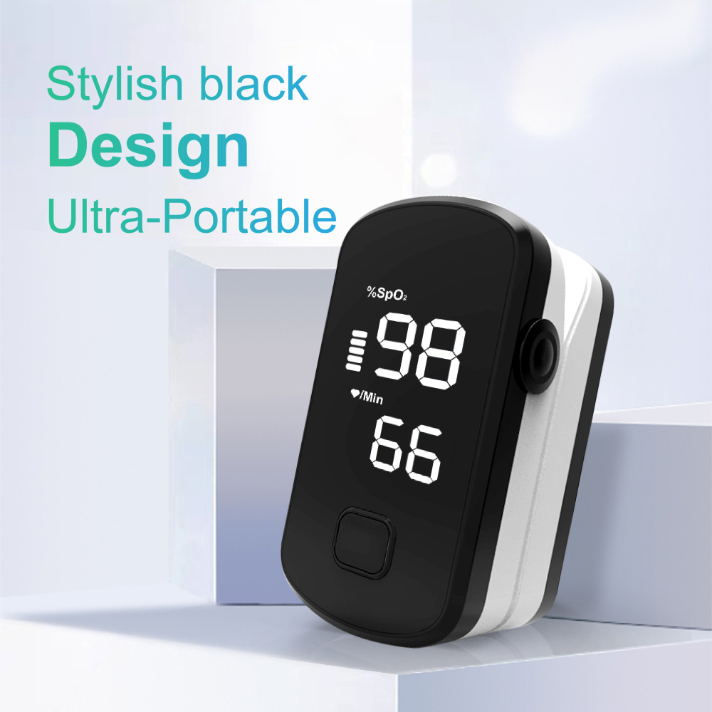 Pepultech Fingertip Pulse Oximeter,Blood Oxygen Saturation Monitor for Kids Adults, High Accuracy O2 Meter for All Skin,Battery and Lanyard Included