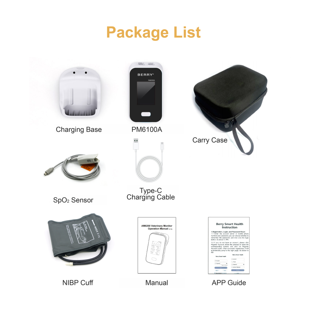 PM6100A 3-in-1 Portable Vital Signs Monitor – SpO₂, Pulse Rate & Blood Pressure with Bluetooth App