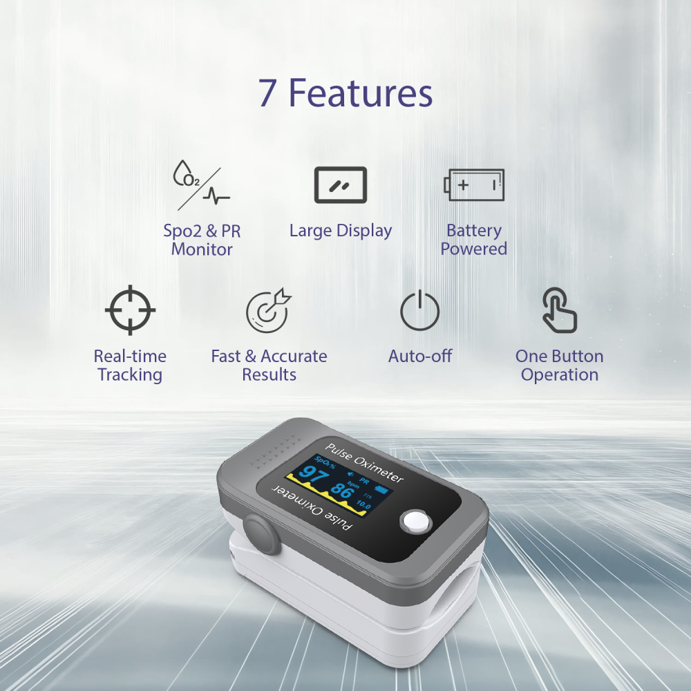 Fingertip Pulse Oximeter BM1000D High Precision with LCD Display for Reliable Health Monitoring Oxygen Saturation