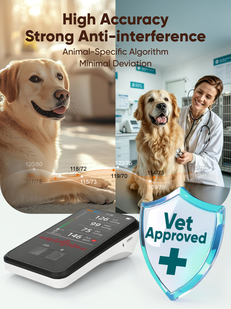 Veterinary Blood Pressure Monitor for Dogs & Cats with 5 Cuffs - BMN35