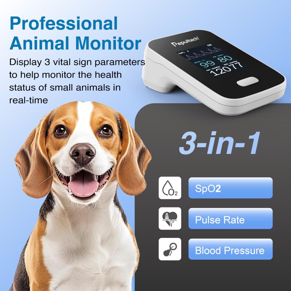 Pet Vital Signs Monitor with SpO2 Pulse Rate Blood Pressure---AM6200A