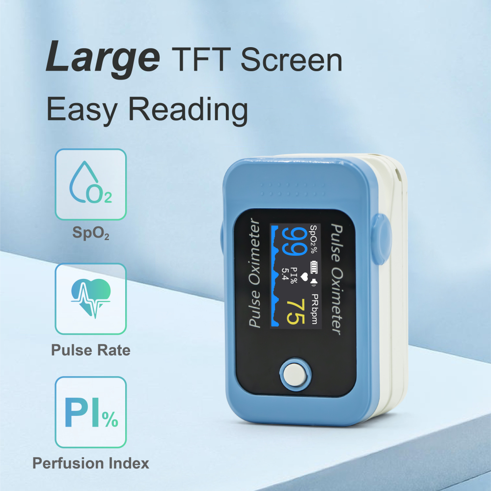 Fingertip Pulse Oximeter for SpO2 PI and Pulse Rate - BM1000D