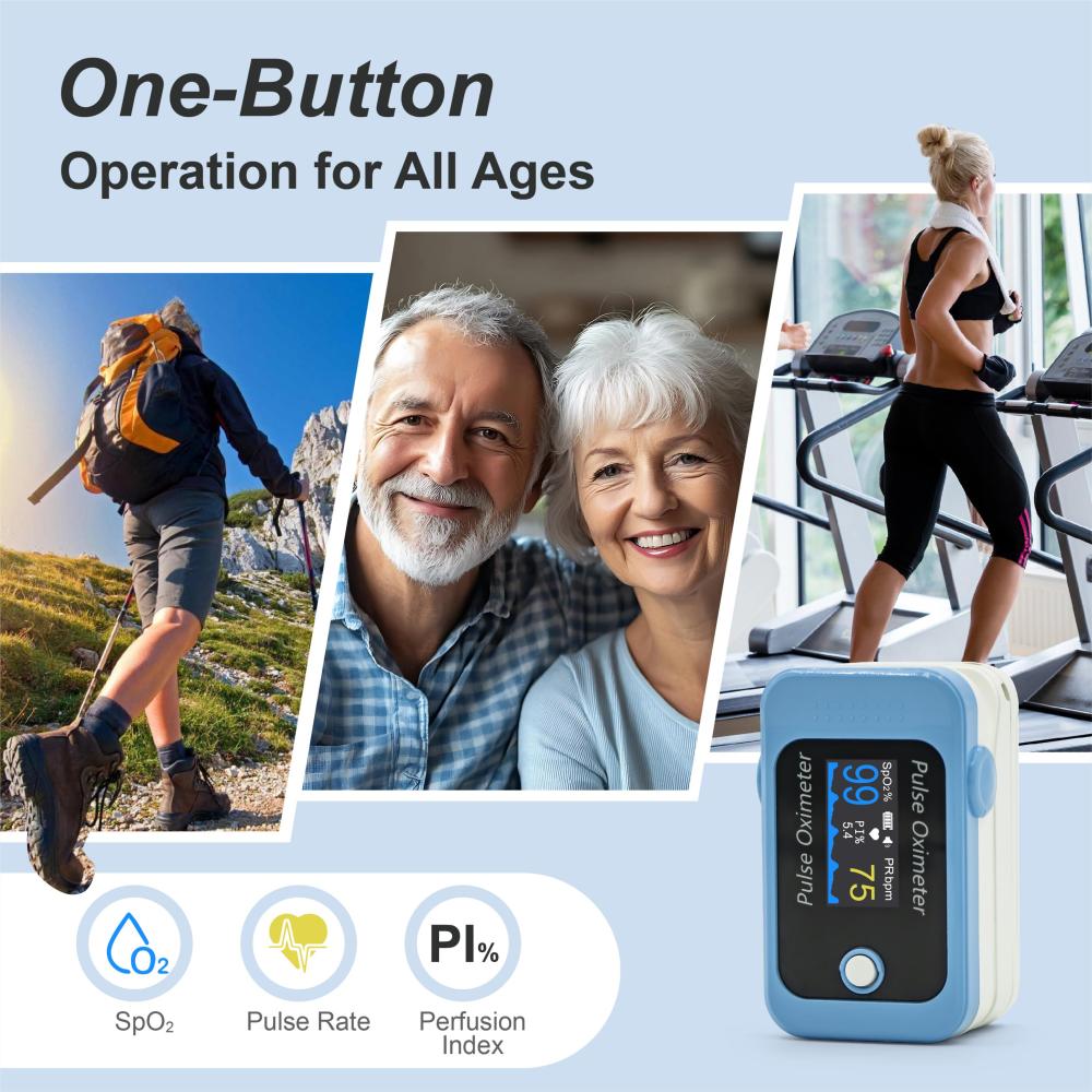 Fingertip Pulse Oximeter for SpO2 PI and Pulse Rate - BM1000D