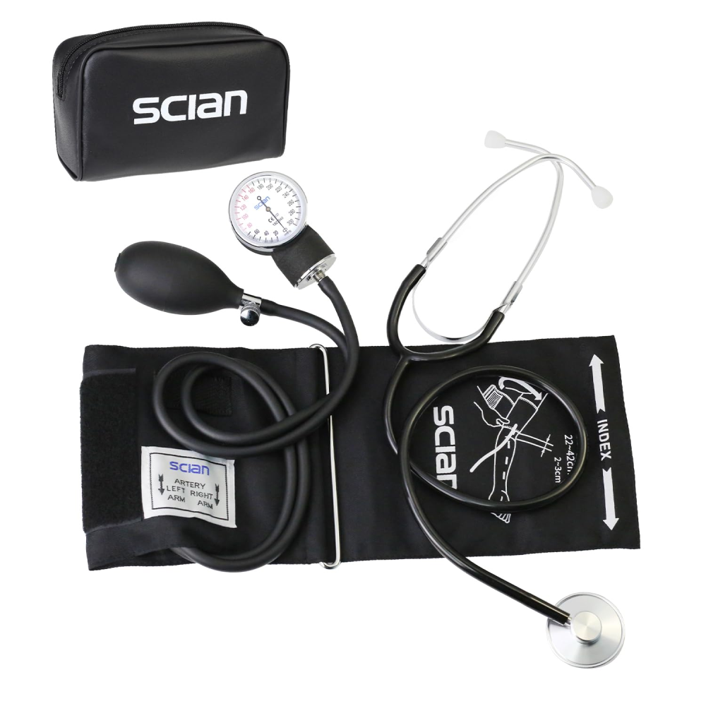 Professional Aneroid Sphygmomanometer Kit with Stethoscope & Cuff for Adult -- HS-50A