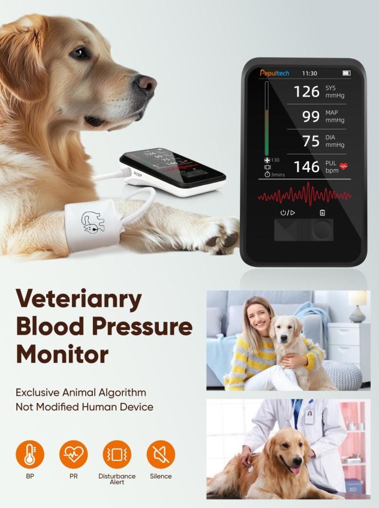 Veterinary Blood Pressure Monitor for Dogs & Cats with 5 Cuffs - BMN35
