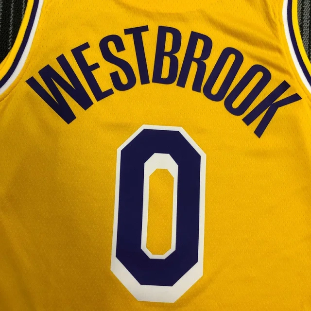 Russell Westbrook Mens Yellow Swingman Team Jersey - Icon Edition