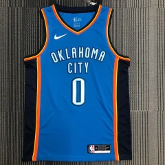 Russell Westbrook Mens Blue Swingman Team Jersey - Icon Edition