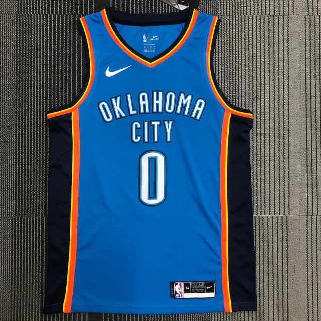 Russell Westbrook Mens Blue Swingman Team Jersey - Icon Edition