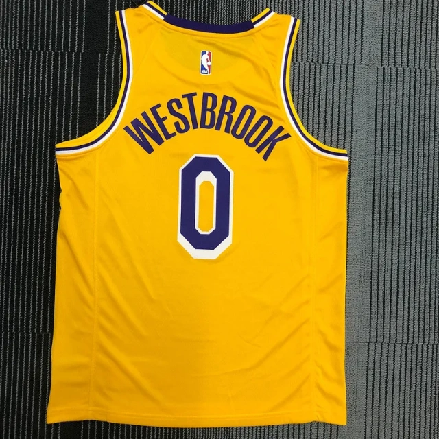Russell Westbrook Mens Yellow Swingman Team Jersey - Icon Edition