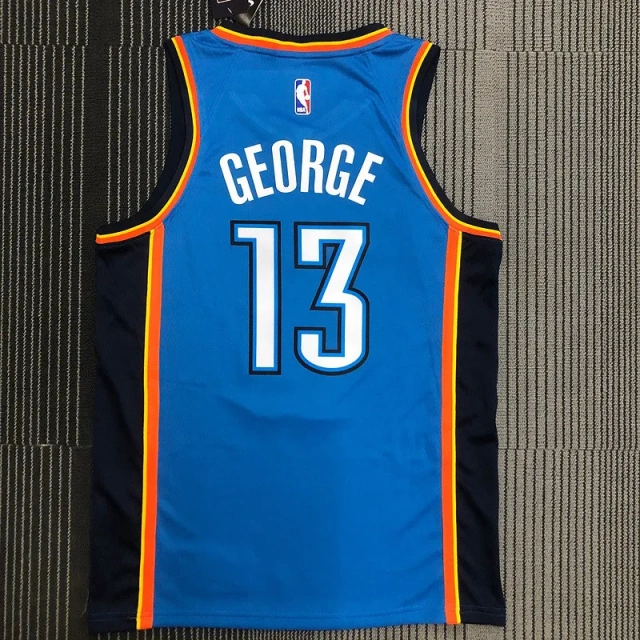 Paul George Mens Blue Swingman Team Jersey - Icon Edition