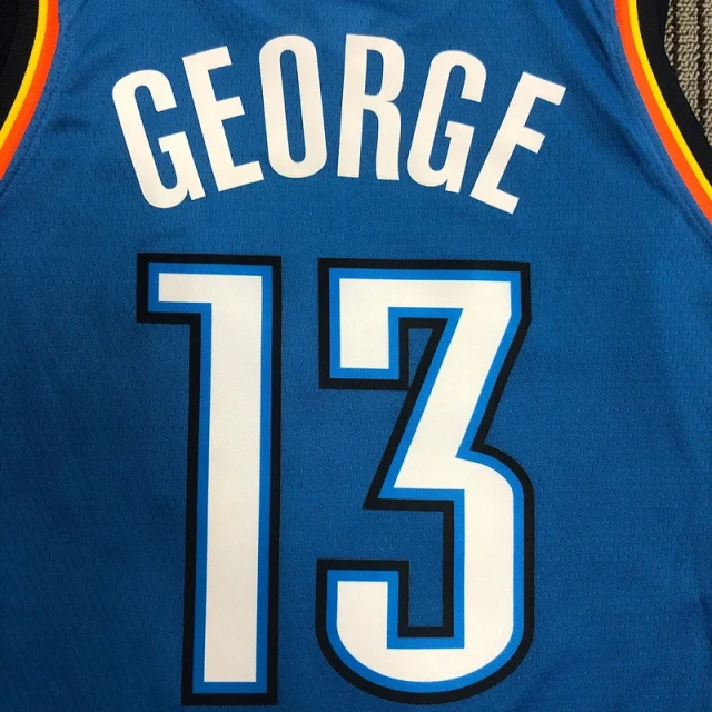 Paul George Mens Blue Swingman Team Jersey - Icon Edition