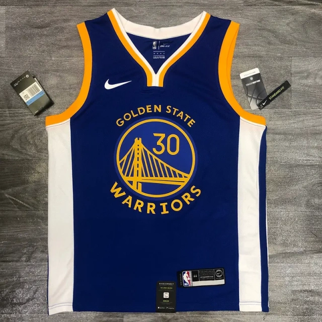 Stephen Curry Mens Blue Player Jersey - Icon Edition