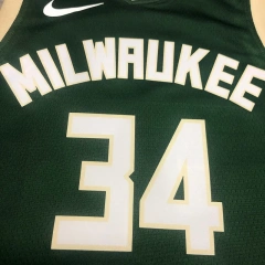 Mens Giannis Antetokounmpo 2020-21 Green Swingman Jersey - Icon Edition