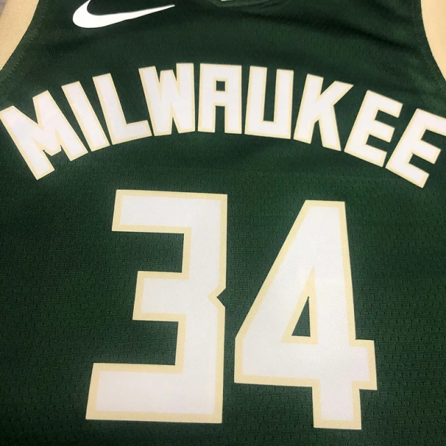 Mens Giannis Antetokounmpo 2020-21 Green Swingman Jersey - Icon Edition