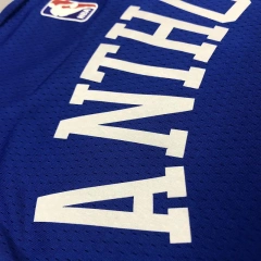 Mens Carmelo Anthony Blue 2020-21 Swingman Player Jersey - Icon Edition