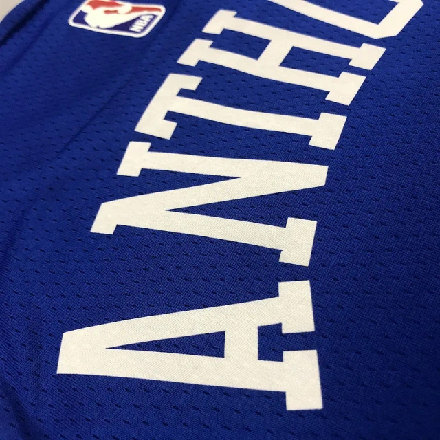 Mens Carmelo Anthony Blue 2020-21 Swingman Player Jersey - Icon Edition