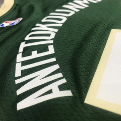 Mens Giannis Antetokounmpo 2020-21 Green Swingman Jersey - Icon Edition