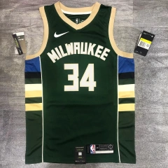 Mens Giannis Antetokounmpo 2020-21 Green Swingman Jersey - Icon Edition