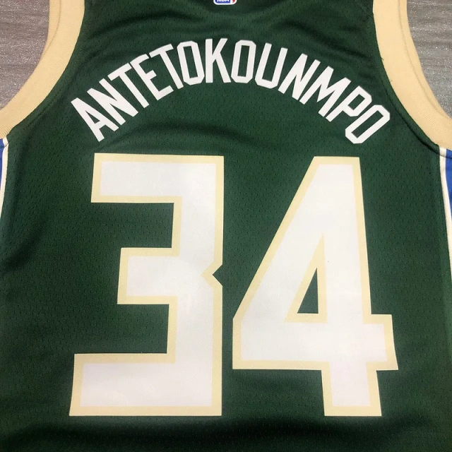 Mens Giannis Antetokounmpo 2020-21 Green Swingman Jersey - Icon Edition