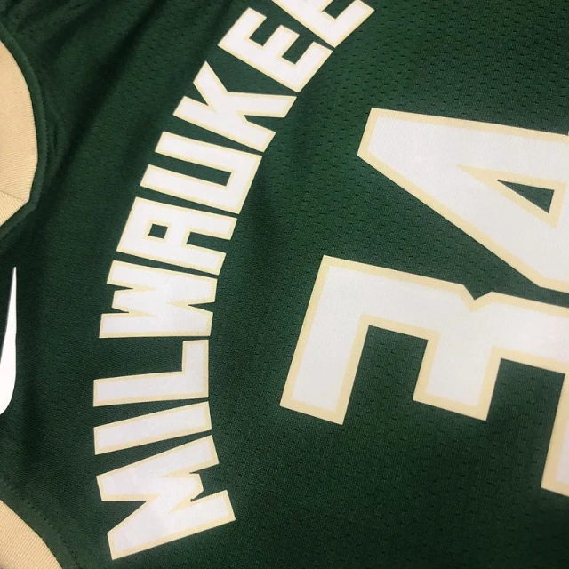 Mens Giannis Antetokounmpo 2020-21 Green Swingman Jersey - Icon Edition