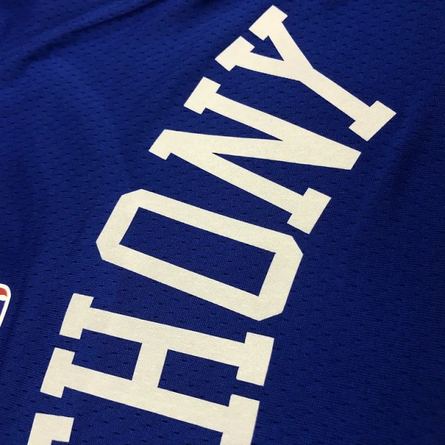 Mens Carmelo Anthony Blue 2020-21 Swingman Player Jersey - Icon Edition
