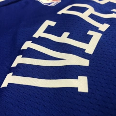 Mens Allen Iverson Royal 2020-21 Swingman Player Jersey - Icon Edition
