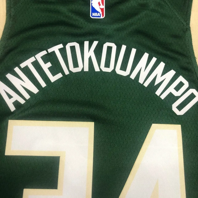 Mens Giannis Antetokounmpo 2020-21 Green Swingman Jersey - Icon Edition