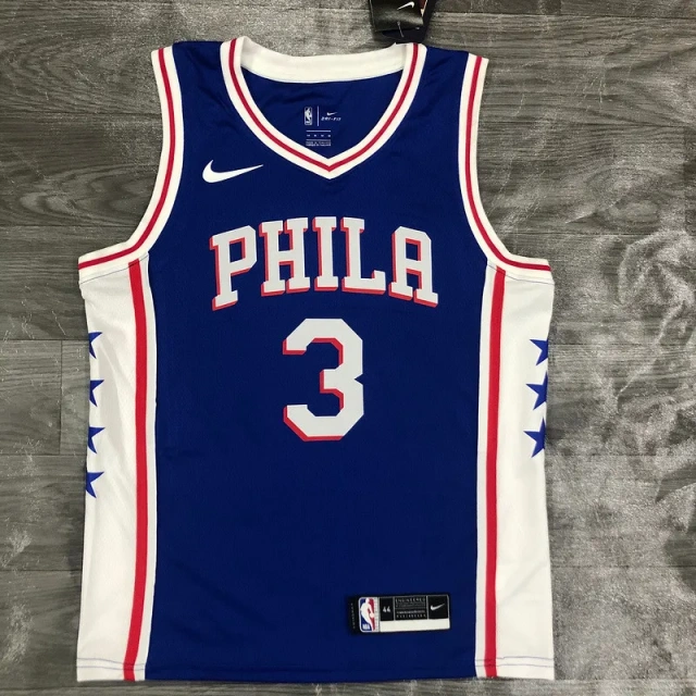 Mens Allen Iverson Royal 2020-21 Swingman Player Jersey - Icon Edition