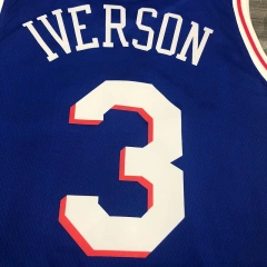 Mens Allen Iverson Royal 2020-21 Swingman Player Jersey - Icon Edition