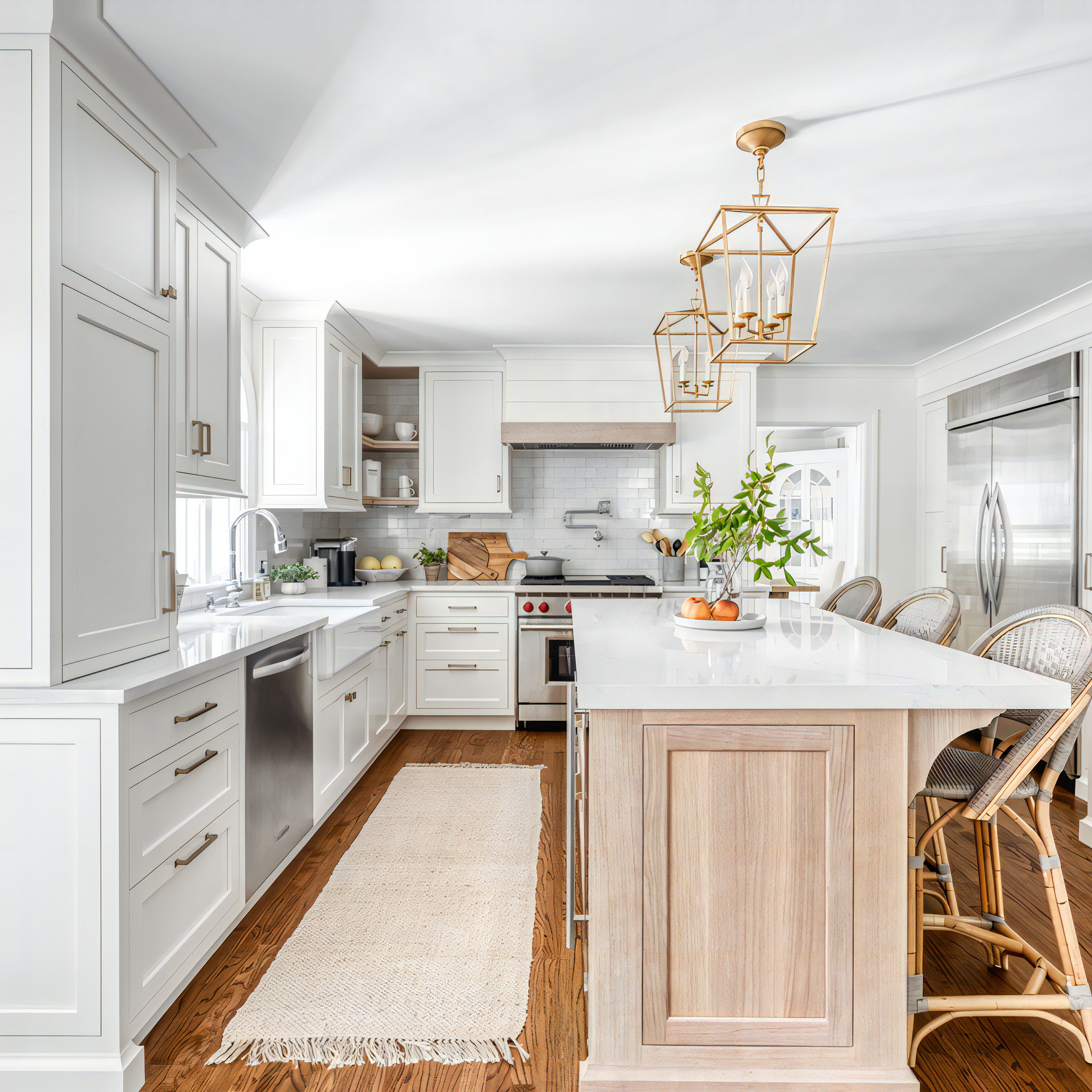 Custom High Quality Classic Lacquer Finish Self Assemble White Shaker Design Kitchen Cabinets L-Shape Plywood Cabinets
