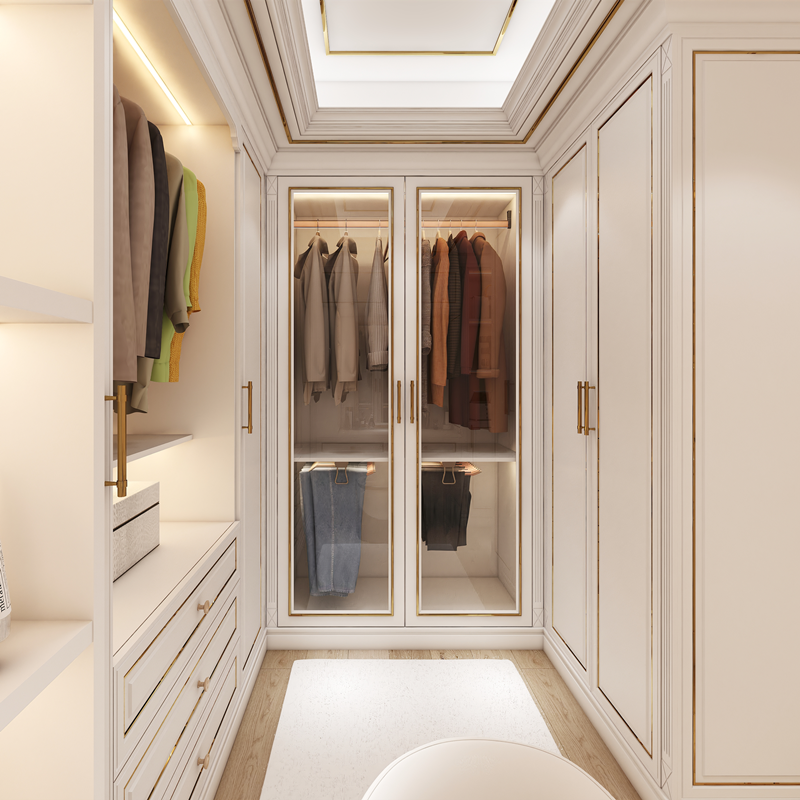 Hot Sale Luxury Wooden Wardrobe Cabinet Bedroom Closet Door Mdf Clothes Wardrobe with Drawer House Furniture