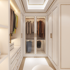 Hot Sale Luxury Wooden Wardrobe Cabinet Bedroom Closet Door Mdf Clothes Wardrobe with Drawer House Furniture