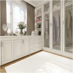 High Quality Modern High-End Solid Color Painted Wardrobe with Storage Function Practical MDF Door Material Furniture