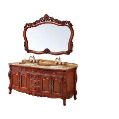 Classic Style Luxury Waterproof Wooden Bathroom Wash Storage Cabinet and Vanity Set with Sink