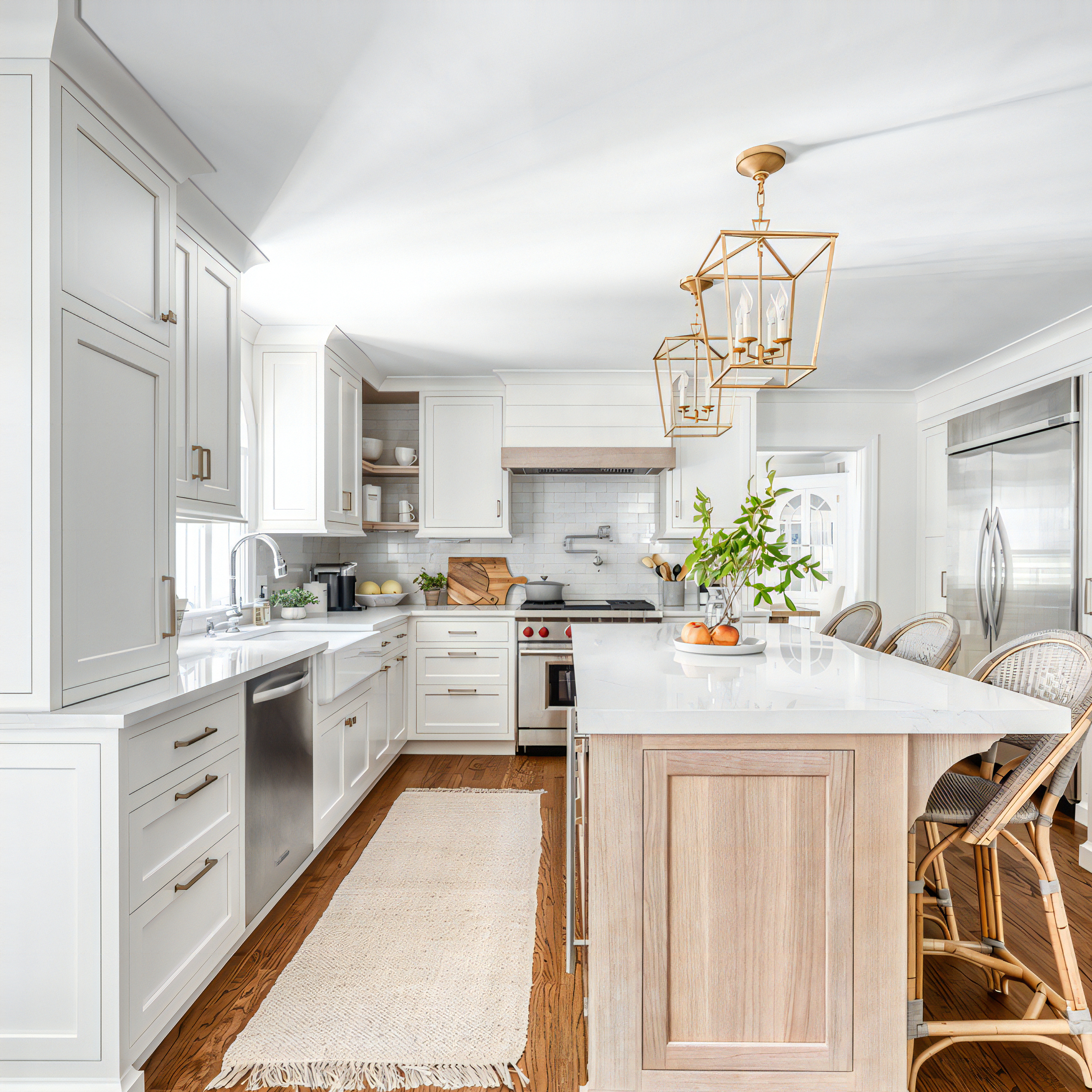 Custom High Quality Classic Lacquer Finish Self Assemble White Shaker Design Kitchen Cabinets L-Shape Plywood Cabinets