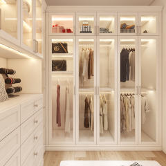 Factory Direct Supplier Durable Modern Design Closet Glass Door Wardrobe