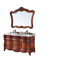 Classic Style Luxury Waterproof Wooden Bathroom Wash Storage Cabinet and Vanity Set with Sink