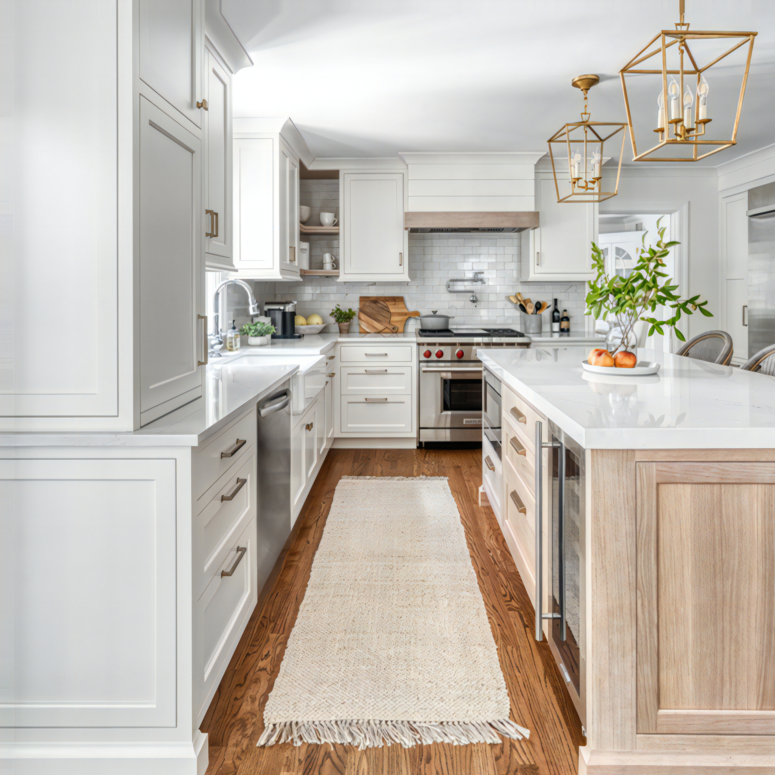 Custom High Quality Classic Lacquer Finish Self Assemble White Shaker Design Kitchen Cabinets L-Shape Plywood Cabinets