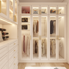 Factory Direct Supplier Durable Modern Design Closet Glass Door Wardrobe